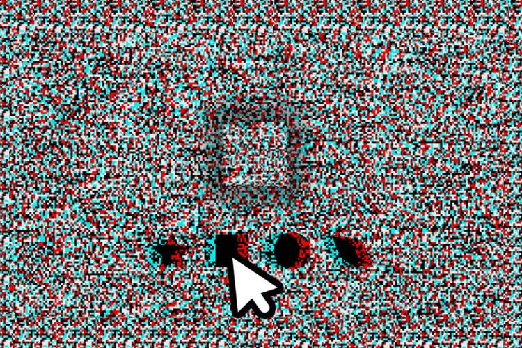 Gamified vision measurement test showing random dot stereogram used for eye coordination tracking in Eye Hero vision training software