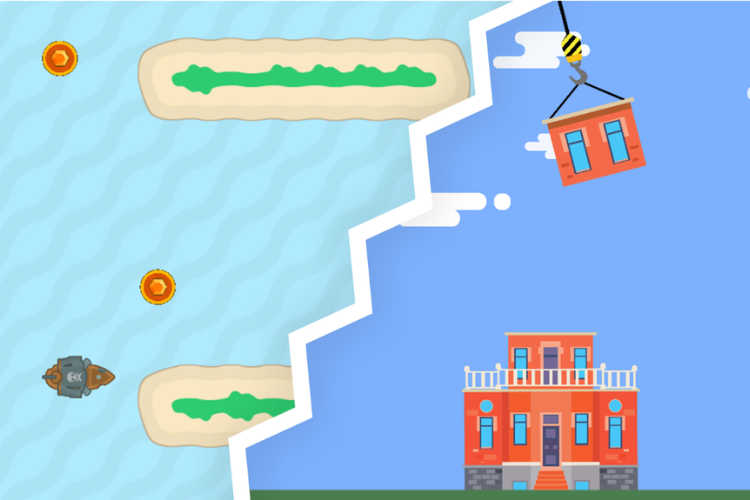 Eye Hero vision training game interface showing interactive exercise for eye coordination and visual skills.