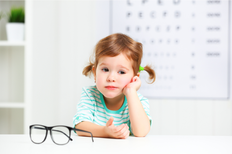 Child with myopia