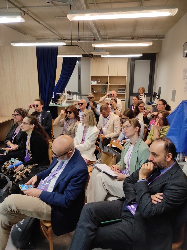Optometry professionals attending the Eye Tracking and Teaming Assessment workshop at EAOO 2026