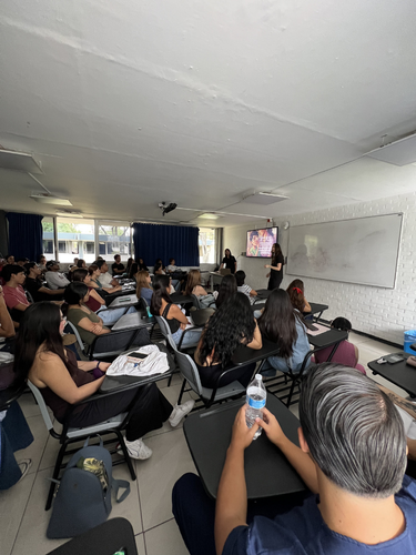 UAA students attending the presentation on vision training and visual rehabilitation